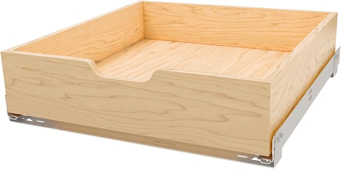 Rev-A-Shelf Wood Pullout Drawer Box Kitchen Cabinet Organizer w/Blum Soft-Close for Base Cabinets, Min Opening Width of 20.75", 4WDB-21SC-1 by Rev-A-Shelf