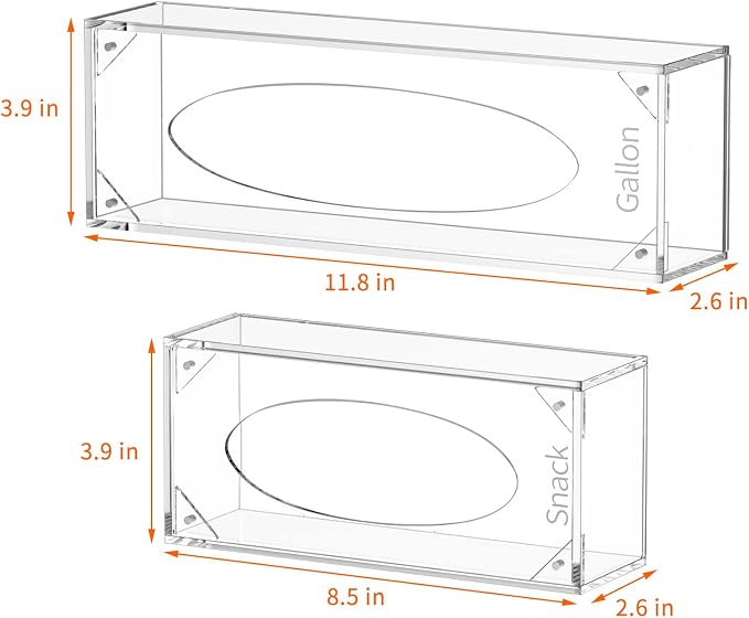 FEMELI Food Bag Storage Organizer Acrylic Kitchen Drawer Baggie Box Clear | 4 Separate Pack Compatible with Gallon, Slider Quart, Freezer, Sandwich, Snack, Variety Size Bags - Image 2