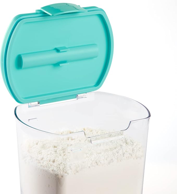 Progressive ProKeeper Baker's Airtight Kitchen Storage Canister Container Set for Flour, Sugar & More, Keeps Ingredients Fresh, with Accessories (Turquoise, 6- Piece) - Image 3