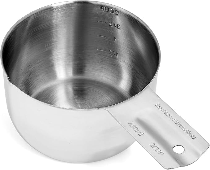 Hudson Essentials Stainless Steel Measuring Cups and Spoons Set (1 Piece 2-Cup) - Image 2
