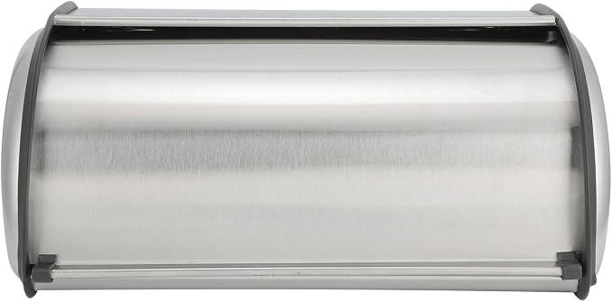 Stainless Steel Bread Box for Kitchen Countertop Bread Storage Bin with Roll Up Lid Large Capacity Bread Keeper 13x9.4x5.9inch by Gavigain