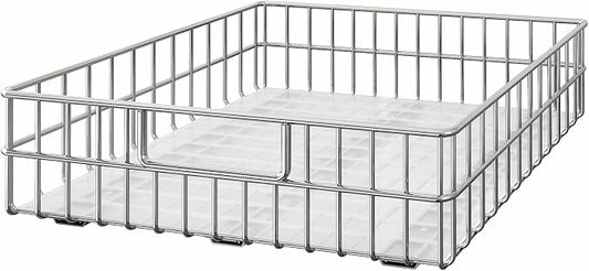 Pull out Cabinet Organizer, Stainless Steel 1-Pack (20.1"W x 21"D) Full-Extension Slide out Drawer, Adhesive Roll out Can Spice Storage Basket Shelf Rack for Pantry, Kitchen, Bathroom, Home Closet by Kitstorack