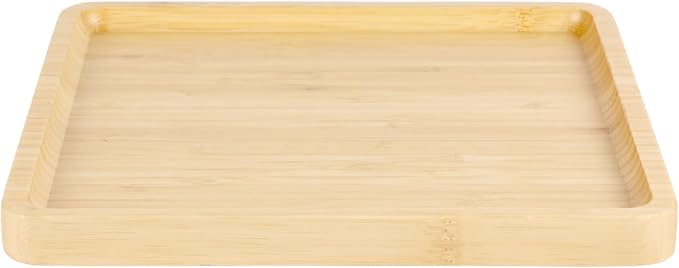 Bamboo Serving Tray - 9" x 9" x 0.75" - Vertical Grain Carbonized Brown - 30 Trays - Image 2