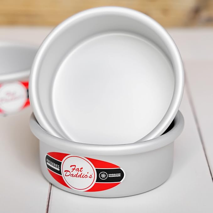 Fat Daddio's PRD-32SET Anodized Aluminum Round Cake Pans, 3 x 2 inch, Set of 2 - Image 5