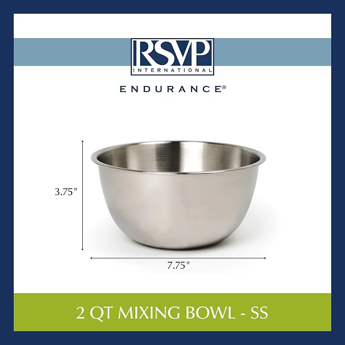 RSVP International Endurance Stainless Steel Mixing Bowls, 2 Quart - Image 5
