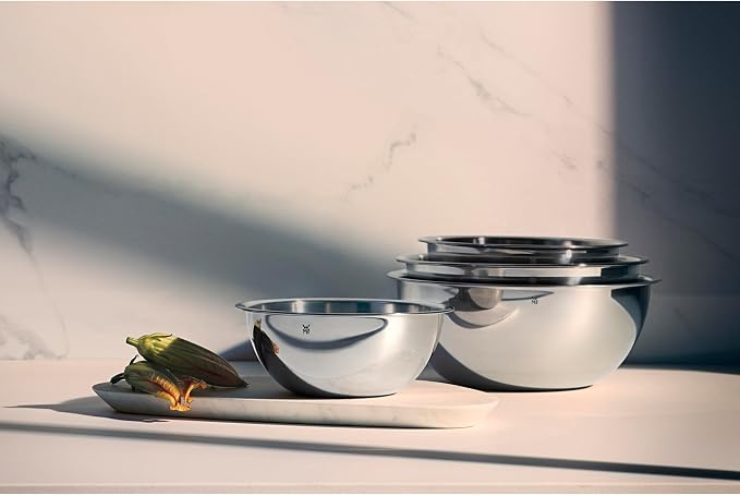 WMF 645709990 Gourmet Bowl Set for Kitchen 4-Piece, Cromargan Stainless Steel, Multifunctional, Mixing Bowl, Serving Bowl, Stackable - Image 2