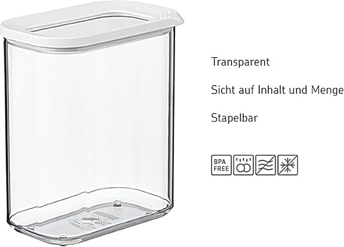 MEPAL Modula Storage Containers Economy Set 1000 ml Black Edition Storage Container Ideal for Storing Dry Food - Image 2
