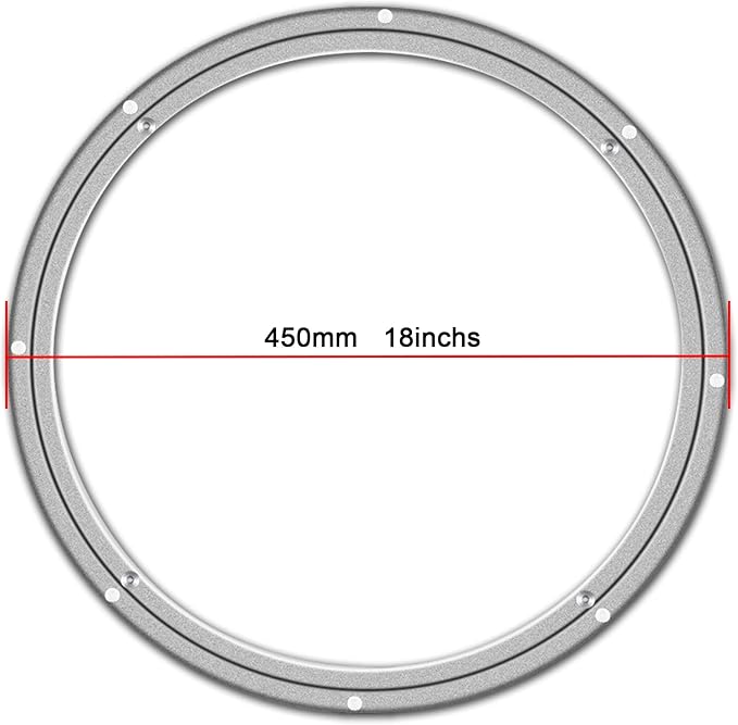 18 Inchs Lazy Susan Hardware Metal Rotating Turntable Bearings Swivel Plate Hardware for Dining-Table and Workbench … - Image 2