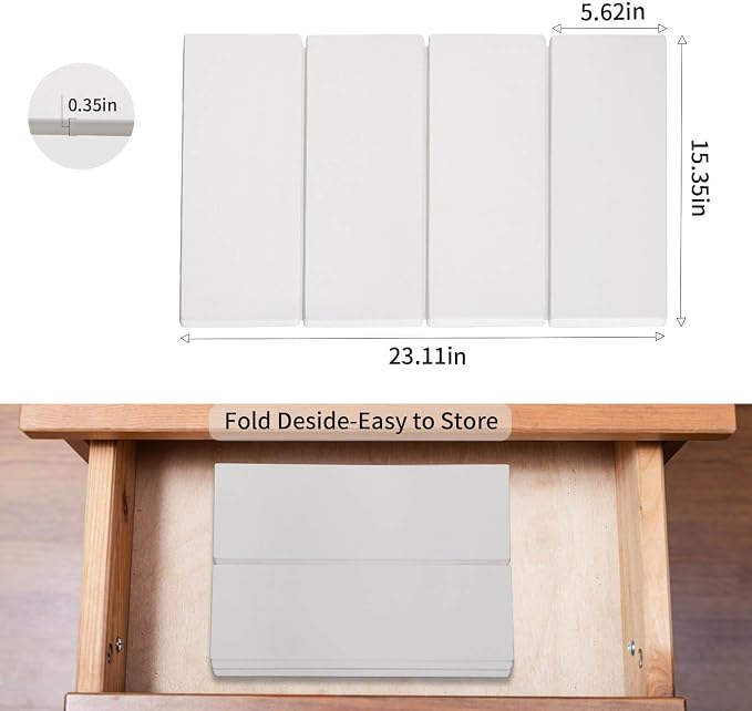 Stone Dish Drying Mat - Large Foldable Marbled Quick Drying Dish Mats, Stone Coasters Set of 4 Collapsible Ultra Absorbent Diatomaceous Earth Mats for Kitchen Counter Bathroom (White-4Pcs) - Image 4