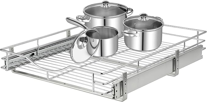 DINDON Pull Out Cabinet Organizer (11" W x 18" D), Pull Out Drawers for Kitchen Cabinets, Slide Out Cabinets Shelves,1 Tier Pull Out Cabinet Drawer Organization for Kitchen - Image 8