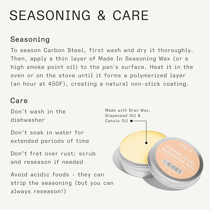 Made In Cookware - Seasoned 12" Carbon Steel Frying Pan - Professional Cookware - Crafted in Sweden - Induction Compatible - Image 6