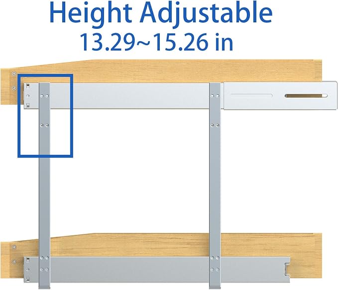 2 Tier Pull Out Cabinet Organizer, 17"W x 21"D Solid Wood Heavy-Duty Base Bottom Assembly Slide out Drawer Shel Cabinet Organization for Kitchen, Pantry, Bathroom - Image 3