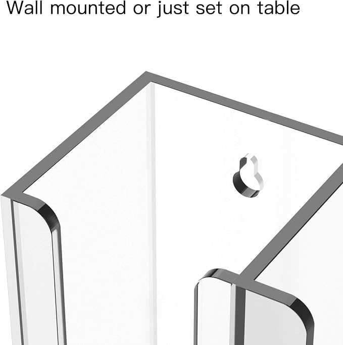 Richboom Acrylic Coffee Cup and Lid Storage Organizer Holder, 2 Compartments, Clear - Image 5