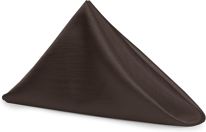 17x17-Inch Shantung Cloth Napkins, Chocolate, Set of 120 by UltimateTextile