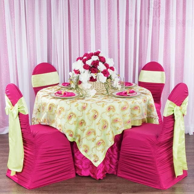 CVL 50 Pk, Satin Napkin 20"x20" Square Edge: Hemmed Material: 100% Polyester - Fuchsia - Image 2