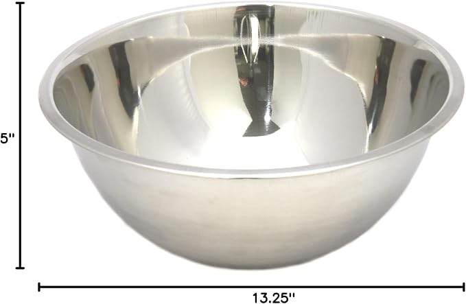Chef Craft Brushed Mixing Bowl, 8-Quart, Stainless Steel - Image 4