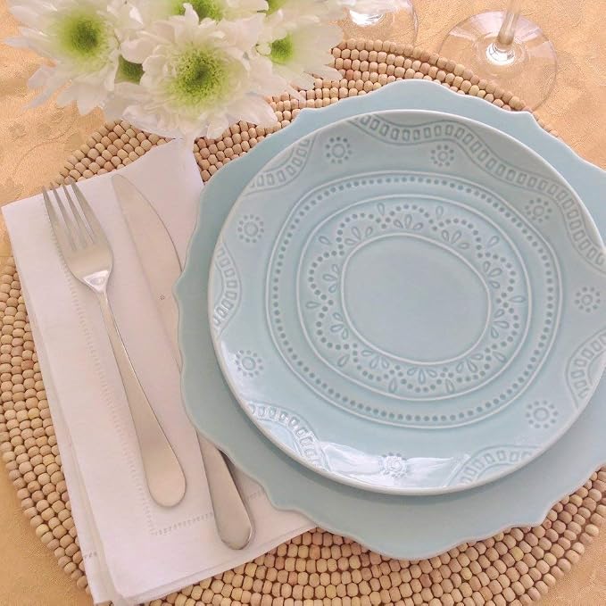White Linen Hem Stitch Dinner Napkins - Set of 6 20"x20"-Ladder hemstitch 100% Linen Cloth Napkins - Image 4