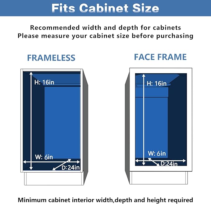 LOVMOR Individual Pull Out Cabinet Organizer, 2 Tier Slide Out Cabinet Drawers, Pots and Pans Organizer and Storage Pantry Shelf for Kitchen (5½" W x 21½" D) - Image 4