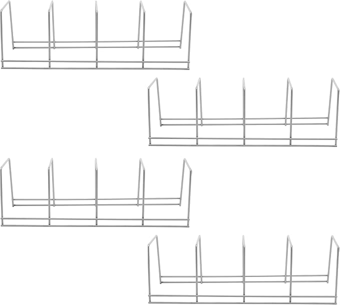 YBM Home Wire Dish Storage Rack for Plates, Cutting Boards, Bakeware, Pots and Pans, Serving Trays, Lids, and Other Cookware (4, 4 Section) by YBMHome