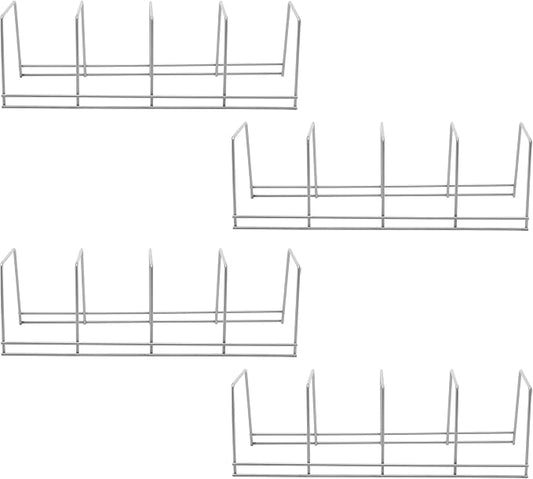 YBM Home Wire Dish Storage Rack for Plates, Cutting Boards, Bakeware, Pots and Pans, Serving Trays, Lids, and Other Cookware (4, 4 Section) by YBMHome