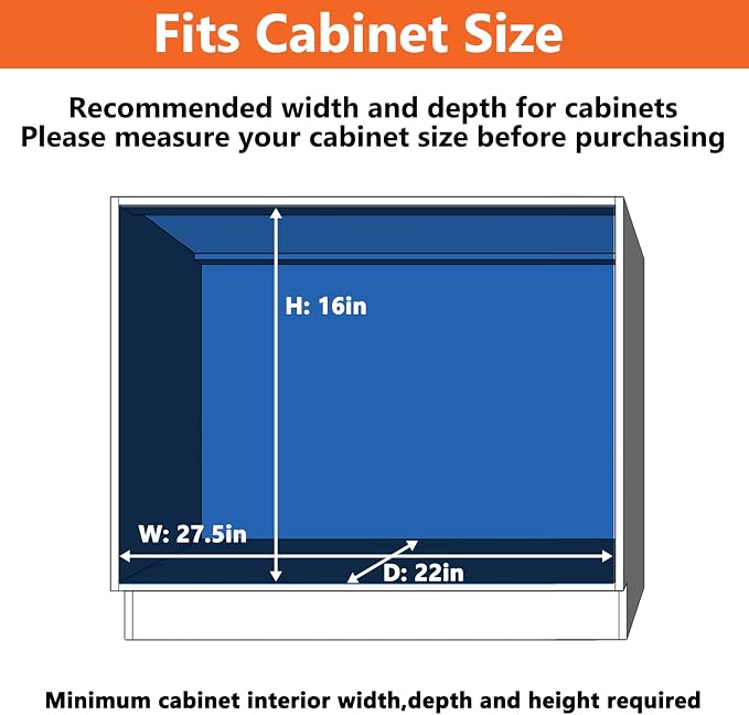 ROOMTEC Individual Pull Out Cabinet Organizer (27" W x 21½" D), 2 Tier Spice Rack Organizer for Cabinet, Slide Out Drawer Pantry Shelf Organization and Storage for Kitchen Bathroom - Image 4