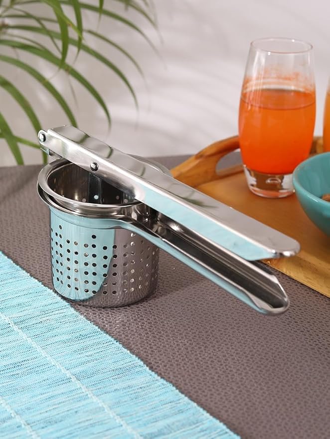 Stainless Steel Potato Masher & Ricer – Heavy-Duty Presser, Crusher & Squeezer – Ideal for Potatoes, Radishes, Vegetables – Ergonomic Handle, Easy to Clean - Image 2