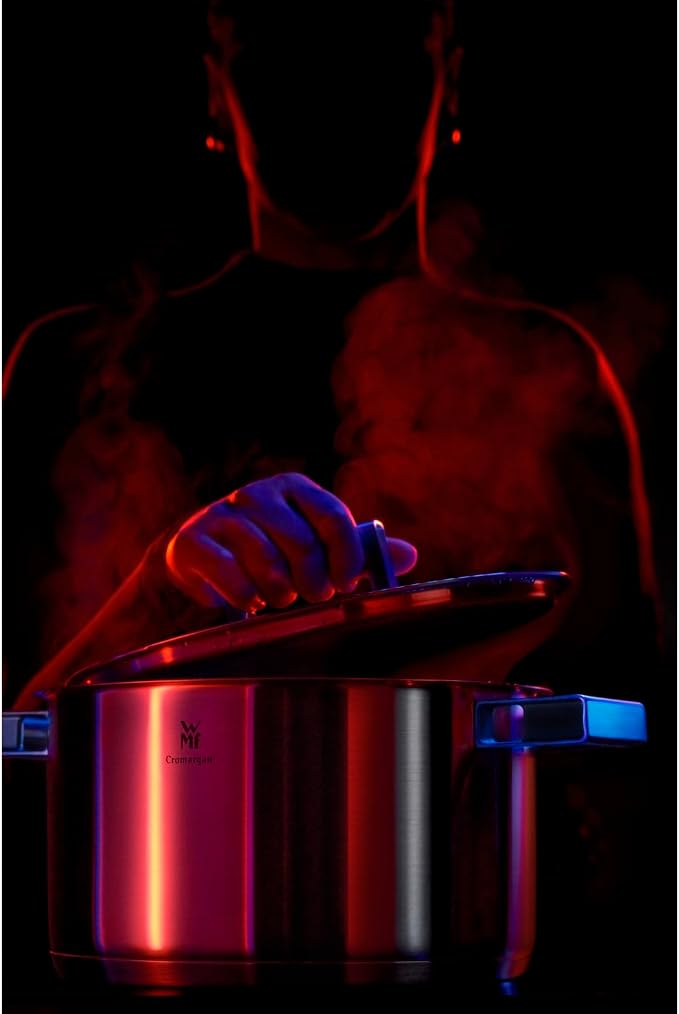 WMF Ultimate Cool Small Cooking Pot 20 cm, Stainless Steel Lid, Stewing Pot Induction 2.5 L, Cromargan Stainless Steel Matt, Heat Reducing Handles, Induction Pot with Inner Scale, Dishwasher Safe - Image 19