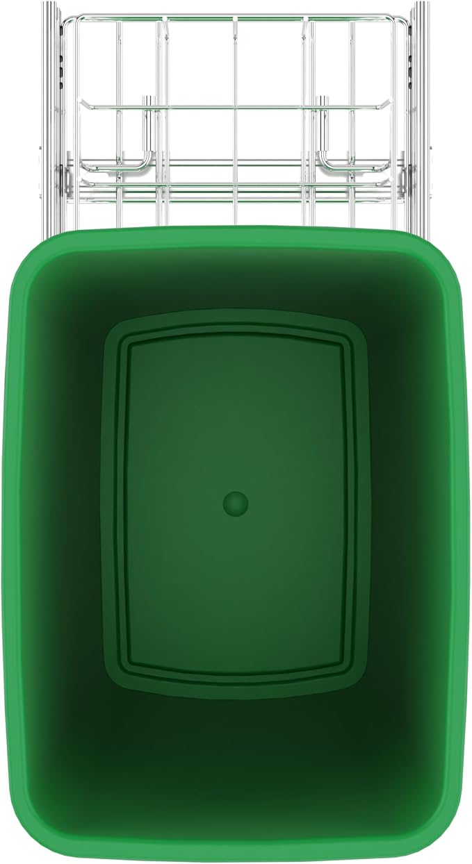 Rev-A-Shelf Pullout Trash Can for Kitchen Cabinets 35 Qt Garbage Waste Recycling Bin with Full Extension Slides, Green, RV-12KD-19C-S - Image 7