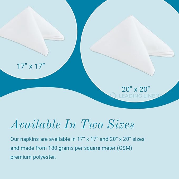50 pcs Burgundy 20"x20" Polyester Cloth Napkins | Premium, soft, & durable square linen napkins, perfect for weddings, dining, restaurants, & parties. Washable. - Image 3
