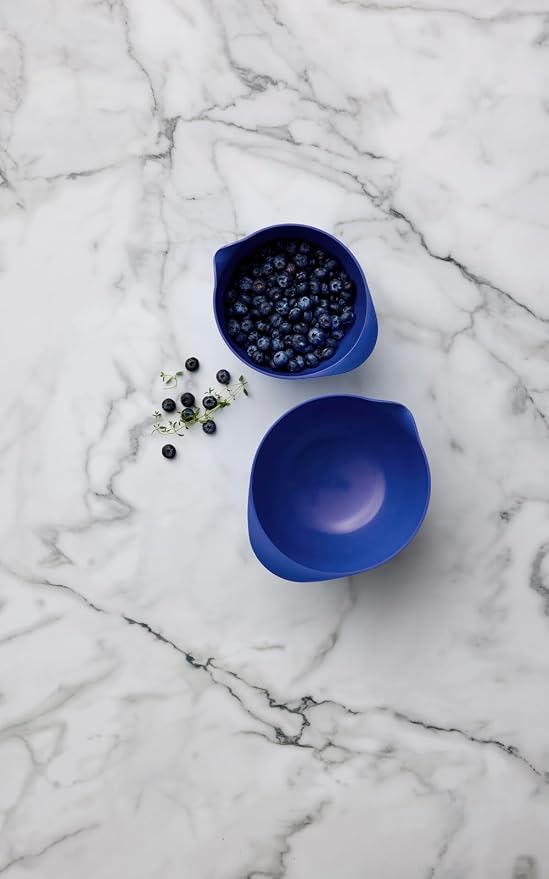 Rosti Margrethe Bowl Set, Set of 4 Bowls with 2 Bowls and 2 Lids, Recyclable Plastic, 1.5 Litre and 3 Litre, Electric Blue - Image 3