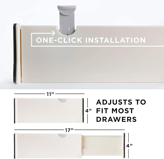6 Drawer Organizer and Dividers, Organize Silverware and Utensils in Home Kitchen, Divider for Clothes in Bedroom Dresser, Designed to Not Snag Underwear and Bra Fabrics, Bathroom Storage Organizers - Image 2