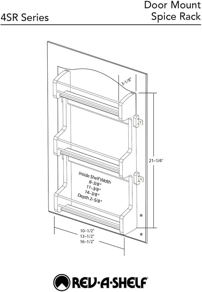 Rev-A-Shelf 15" 3 Tiered Pull Out Shelf Organizer for Kitchen Cabinets, Pantry Storage Spice Seasoning Rack, Door/Wall Mounted, Maple Wood, 4SR-15 - Image 9