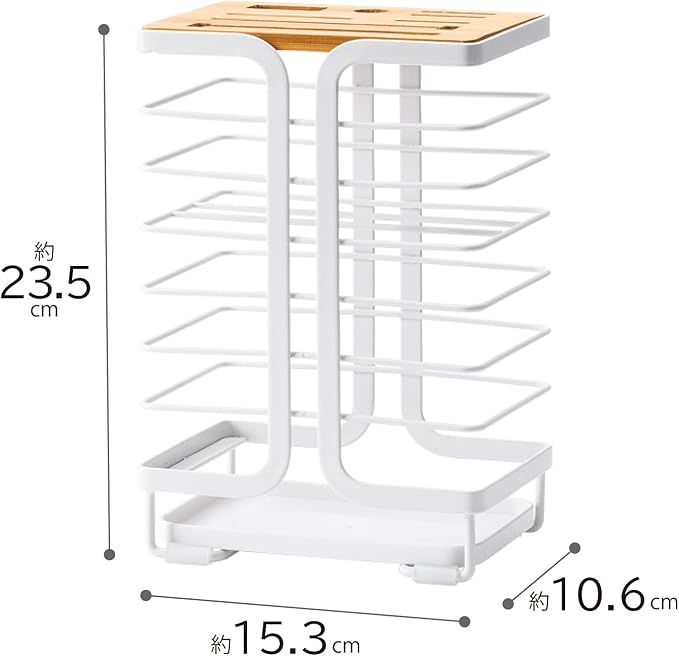 Astro 711-44 Knife Stand, White, Approx. W 6.0 x D 4.2 x H 9.3 inches (15.3 x 10.6 x 23.5 cm), Knife Stand, Knife Rack, Knife Stand - Image 3