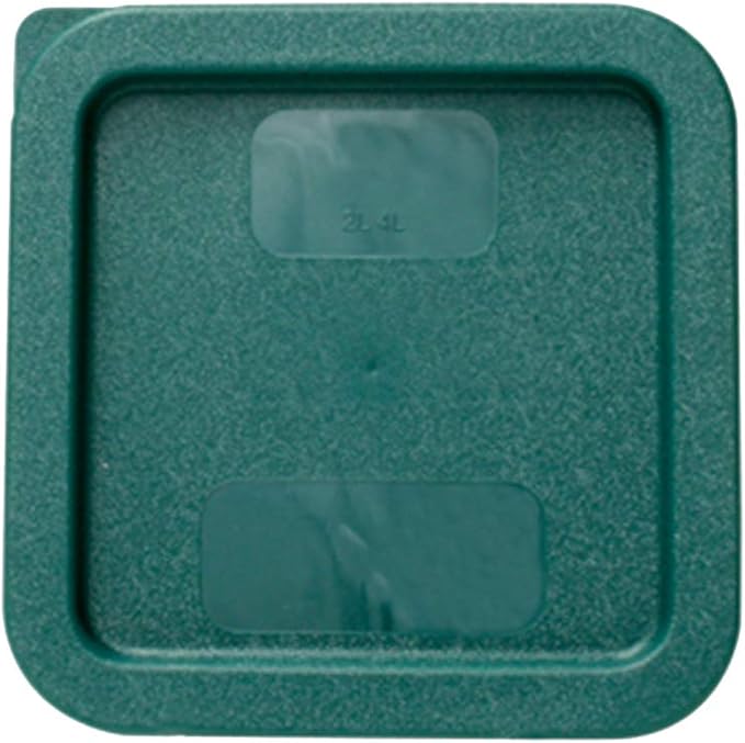 Tiger Chef 4 Quart Commercial Grade Clear Food Storage Square Polycarbonate Containers With Green Lids - Image 4