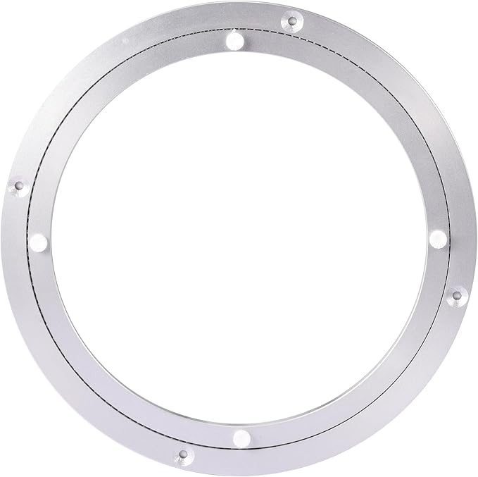 Lazy Susan Hardware Rotating Turntable Bearings Swivel Plate Hardware Aluminum Metal for Dining-Table and Workbench (10 Inchs) … … by Brand