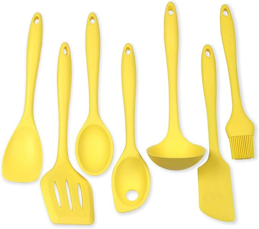 Chef Craft Premium Silicone Kitchen Tool and Utensil Set, 7 Piece, Yellow by ChefCraft