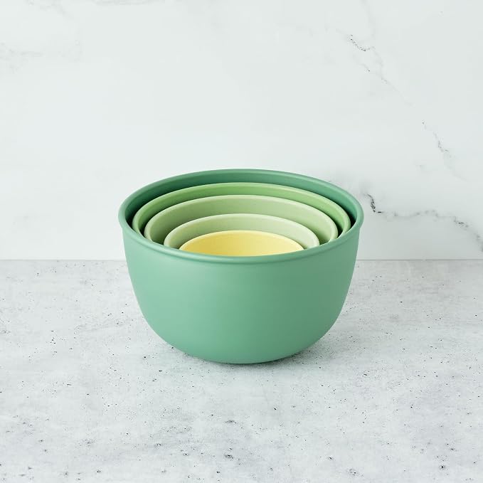 Bamboozle Astrik Baking Bundle | 5 Piece Mixing Bowl Set | Measuring Cups and Spoons | Cooking and Meal Prep | Dishwasher Safe | Microwave Safe | Fresh Guacamole - Image 2