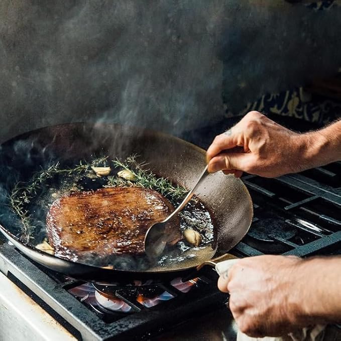 Matfer Bourgeat Black Carbon Steel Frying Pan, 14 3/8" - Image 6