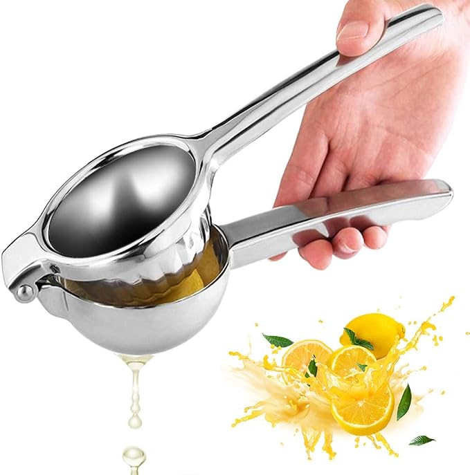 Lemon Squeezer Stainless Steel,Manual Citrus Juice Press Squeezer for Lemons Orange and Limes,Handheld Citrus Squeezer Squeeze Out as Much Juice as Possible (1PC) by jitaty