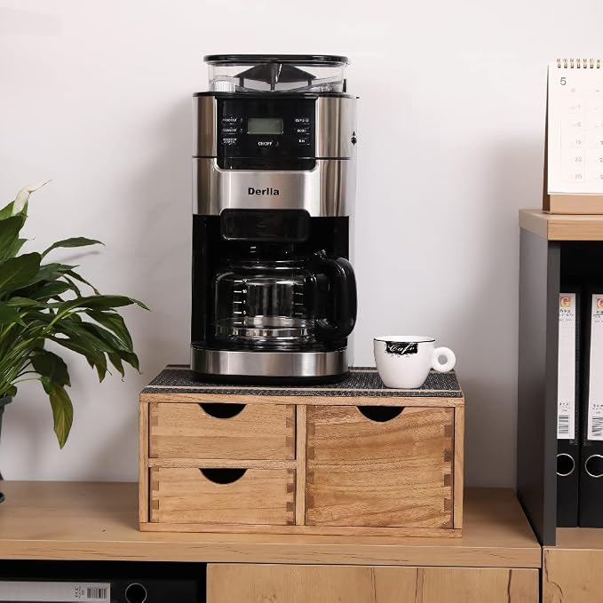 DDYURI Capsules Coffee Storage Drawer for Pod K-cup Holder - Counter Organizer for Kitchen Utensil Storage - Wood Desktop Coffee Brewer Accessories Stand CF2D3C-LT - Image 6