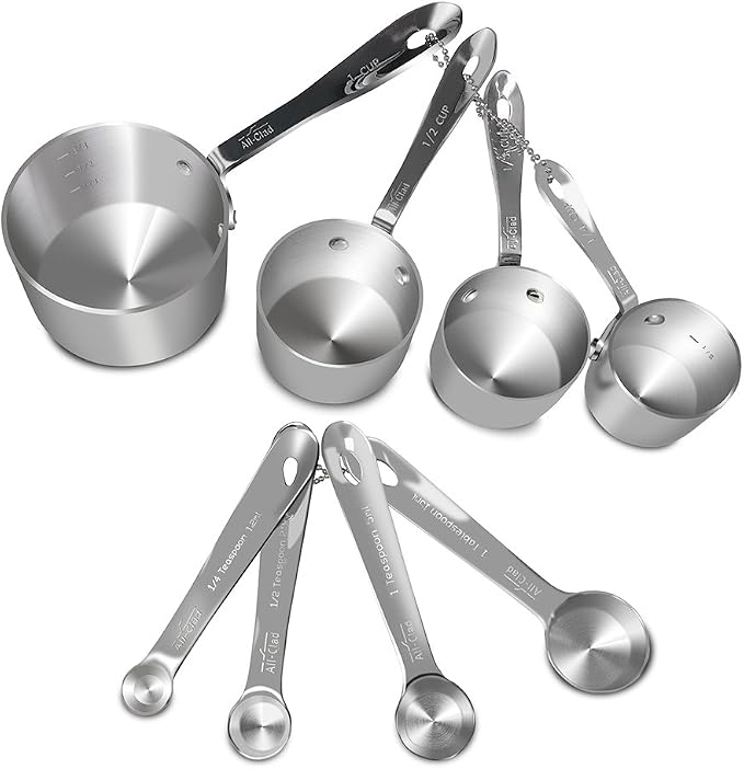 All-Clad Stainless-Steel 8 pc. Standard-Size Measuring Cup & Spoon Combo Set by Unknown