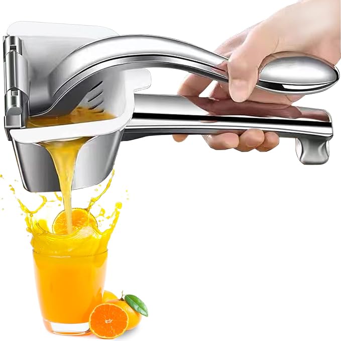 Real Stainless Steel Lemon Squeezer Citrus Juicer Hand Press Heavy Duty Manual Squeeze Juice Extractor Maker Orange Lime Grapefruit Presser by AUAM