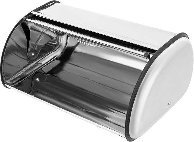 Stainless Steel Bread Box, 17.1" Large Capacity Bread Bin with Ventilation Holes, Modern Metal Bread Storage Container for Kitchen Countertop - Home & Commercial Use - Image 6