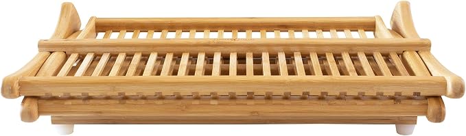 Totally Bamboo Eco Collapsible Bamboo Dish Drying Rack - Image 5