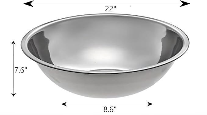 Stainless Steel Mixing Bowl for Commercial and Home Kitchen (30qt) - Image 3