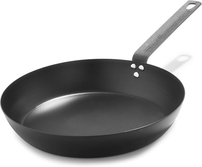 Merten & Storck Carbon Steel 12" & 8" Frying Pans Skillets Bundle, Pre-Seasoned Cast Iron, Lightweight Durable Easy Clean Indoor Outdoor Cooking - Image 2