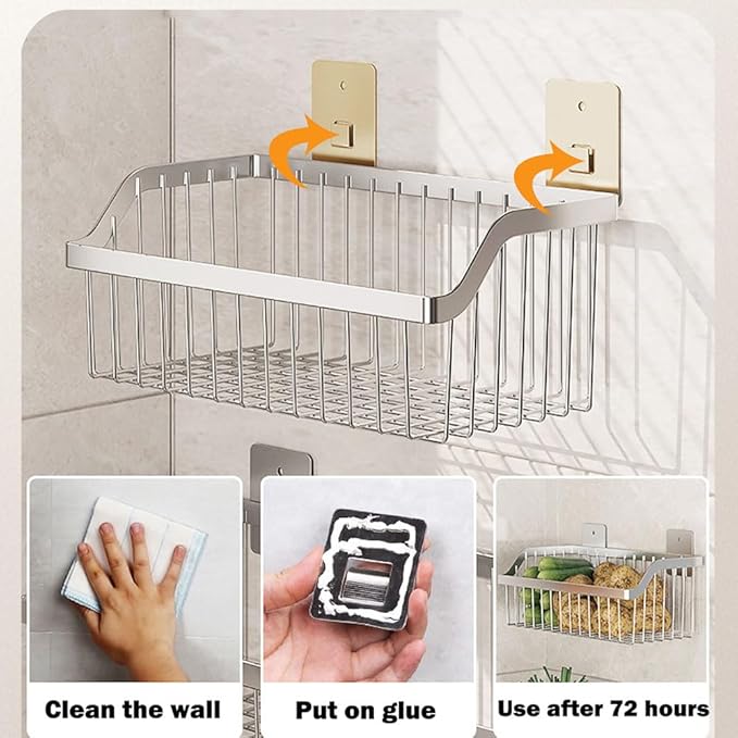 2 Set Fruit Basket for Kitchen, Pantry Kitchen Organizers and Storage, SUS304 Stainless Steel Wire Wall Basket, Onion Potato Vegetable Storage for Countertop Floor Cabinet Shelf - Image 3