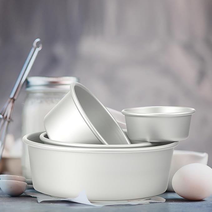 Teenyyou 12 Pieces Aluminum Round Cake Pans Set Nonstick Cake Pans Bakeware Sets 4/6 /8/9 /10 Inch Cheesecake Baking Tools for Home Wedding Birthday Party Baking Supplies - Image 6