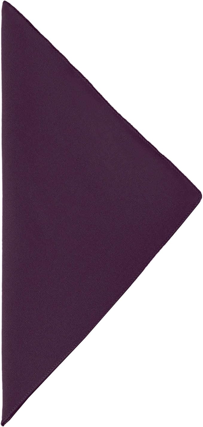 17x17-Inch Cotton-Feel Cloth Napkins, Aubergine Set of 120 | Bulk Case of 10 Dozen, Square, 100% Spun Polyester Fabric, MJS-Spun Construction, Cotton-Like Hand, Machine Washable, Purple - Image 2