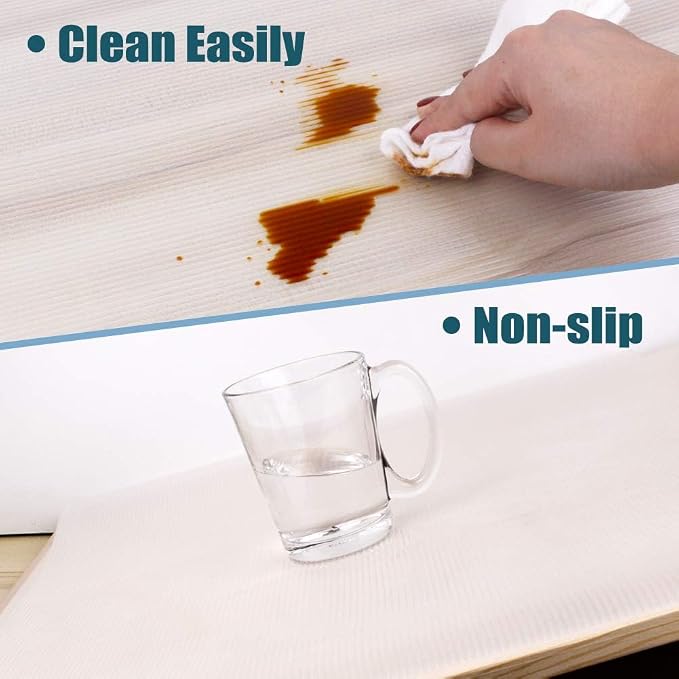 Drawer Liners for Kitchen, Shelf Liners, Washable Oil-Proof Cabinet Liner for Refrigerator, Cabinet, Drawer, Storage, Shelves, Non-Slip Shelf Liner (17.5 Inches x 20 FT x 2 Rolls)… - Image 7